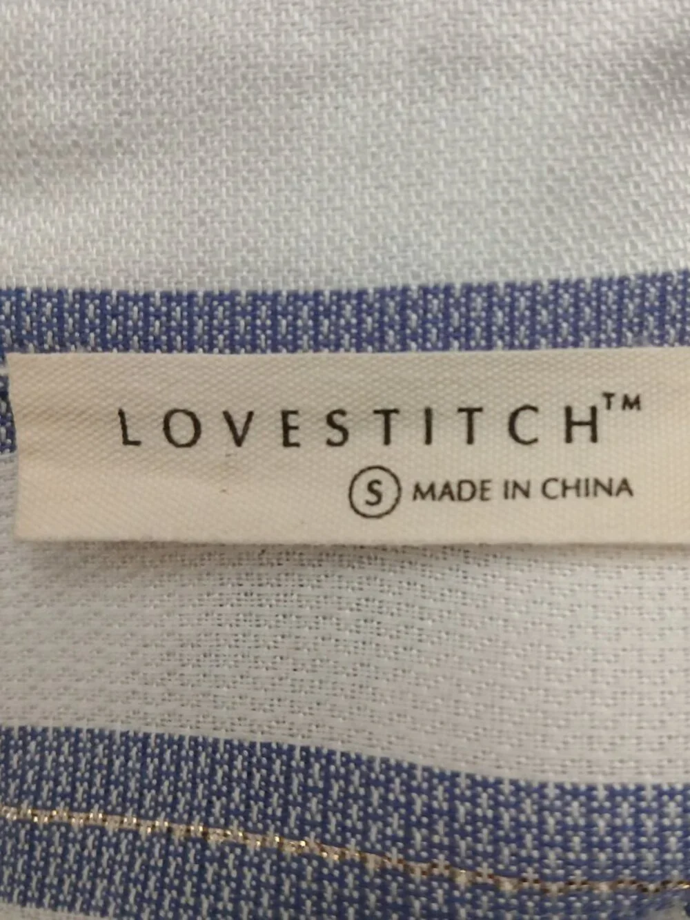 Lovestitch Women's Palmer Knot Front Striped Shirt Small - Picture 6 of 7